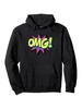 OMG Comic Explosion Graphic Hoodie - Pullover Sweatshirt with Hood