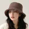 Personalized rough edge couple fisherman's hat children spring and autumn casual versatile face covering small face summer basin hat men