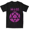 Him Группа Ville Valo Heartagram Любовь Металл Футболка Летняя Уличная Одежда Футболки Трендовая Футболка для Женщин Футболки с Коротким Рукавом