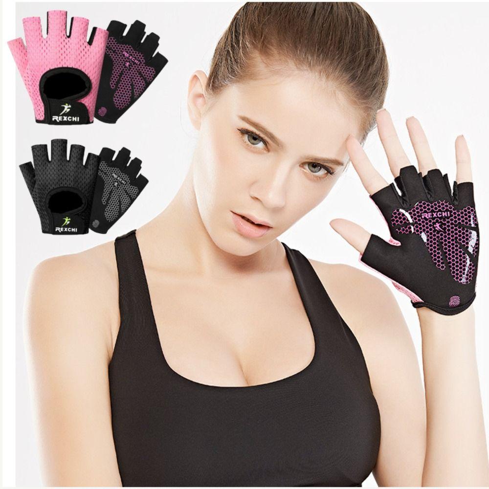 Silicone Half-Finger Gloves Sweat-Proof Gym Gloves Outdoor Yoga Gloves  Women Men