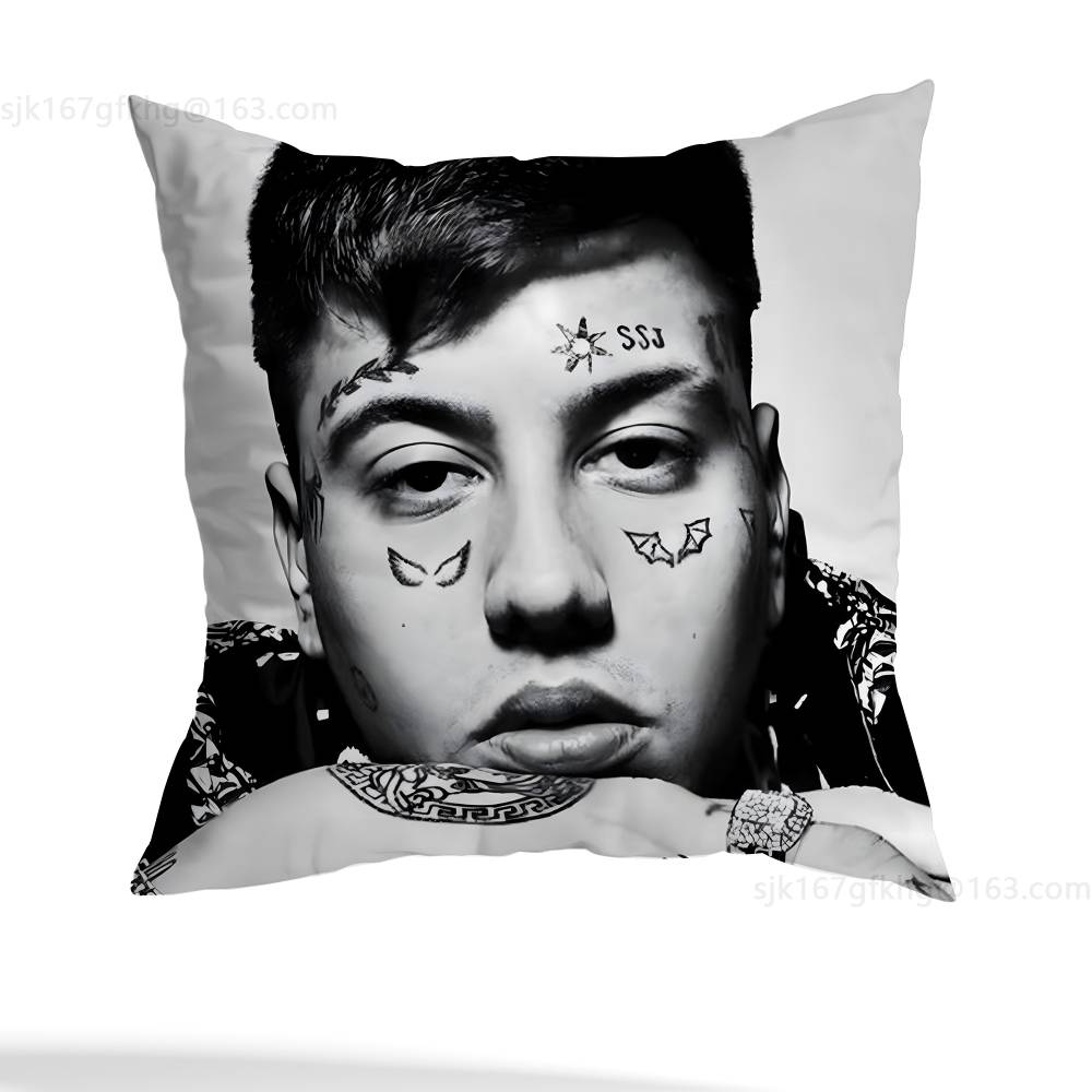 D-Duki Rapper Pillow Case Sofa Living Room Bedroom Headboard Backrest Cushion Square Cushion Nap Time