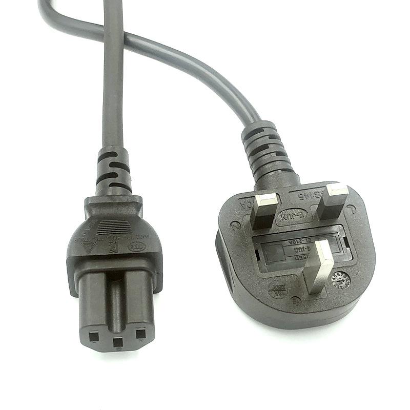 High-Temp Resistant U-Groove Power Cord with IEC60320 C15 Plug