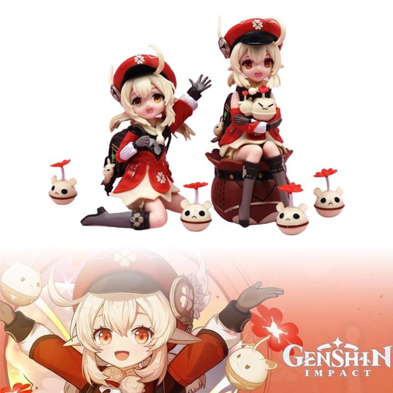 888 Brand Original God Klee Spark Knight Gk Klee Sitting And Standing Game Peripheral Collectible Model 11-13cm Pvc Figurine