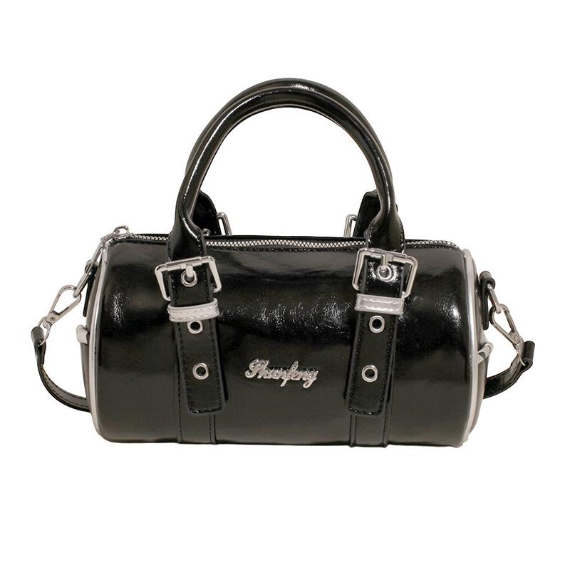 Трендовый нишевый дизайн, персонализированный стиль Spice Girl, портативная цилиндрическая сумка, корейская通勤, универсальная, в зарубежном стиле, женская сумка-мессенджер