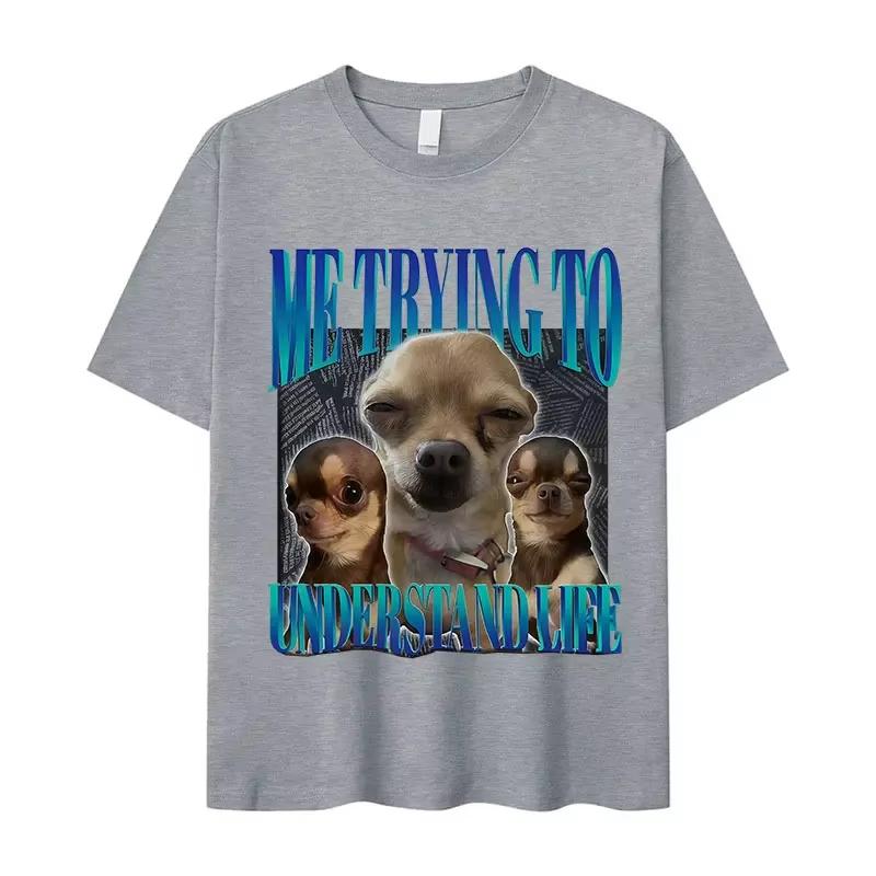 Chihuahua Unisexs Fun Pattern Retro Y2k Short Cartoon Tshirt Unisex Clothing Fashion Graphic T Shirts Summer Streetwear Y2k Top