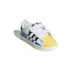 adidas Оригинальные SUPERSTAR CF Дышащие Низкие Кроссовки для Малышей Бело-Синие для Младенцев и Малышей IF2913