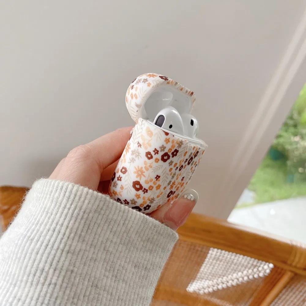 Силиконовый чехол для Apple AirPods Pro Pro2 2-го поколения Чехол Цветочный Bluetooth Беспроводной чехол для наушников для AirPods 4 3 1 2 Чехол Аксессуар