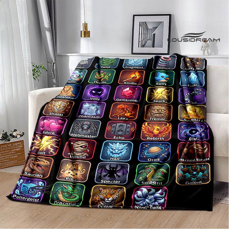 Game B-blox fruits printed blanket Picnic blanket Warm blankets Outdoor Blanket Home bed linings blankets for beds Birthday Gift