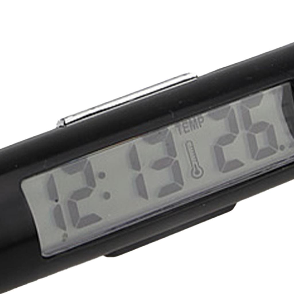 2 в 1 Автомобильные электронные часы-термометр Светящийся светодиодный цифровой дисплей Выход вентиляционного отверстия Термометр