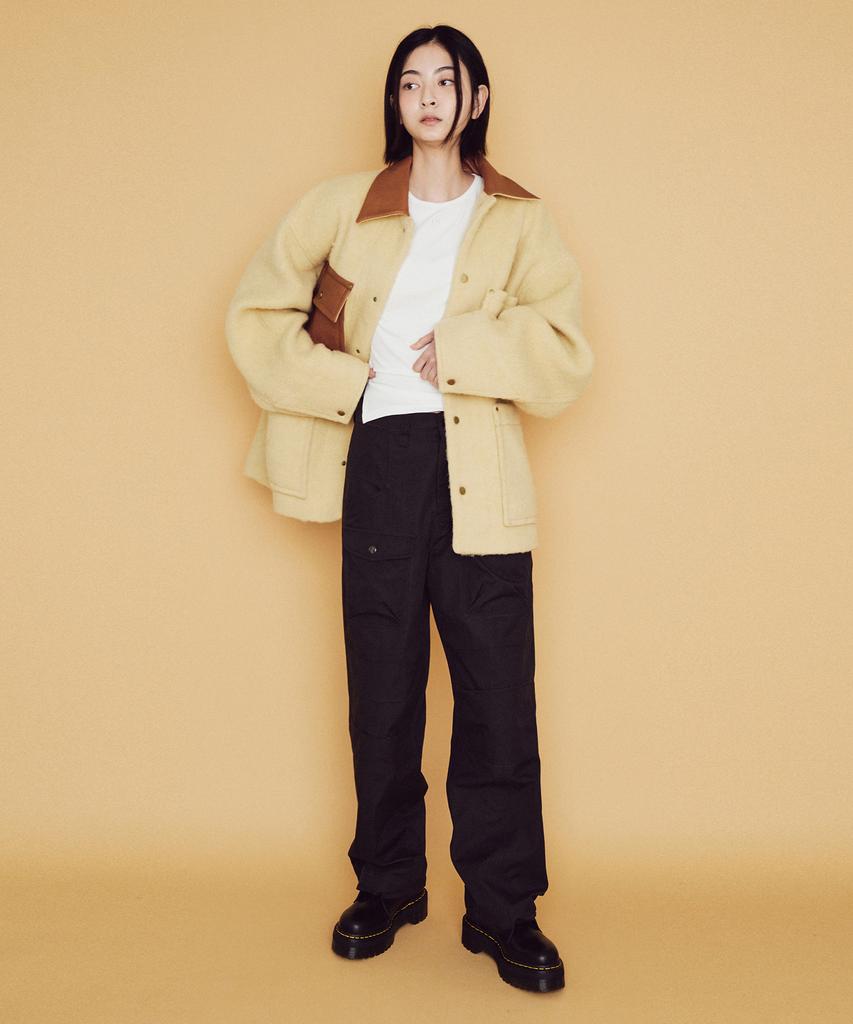 Mayol Unisex Wool Half Coat_Cream Yellow