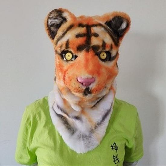 Halloween props Plush Animal Mask cosplay Horror bloody rabbit husky wolf mask with movable mouth