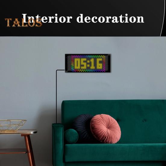 Прокручивающийся светодиодный дисплей, программируемый гибкий для матричной панели, интеллектуальное управление с помощью приложения, пользовательский текст, анимация узора, цифровые вывески, огни для автомобиля