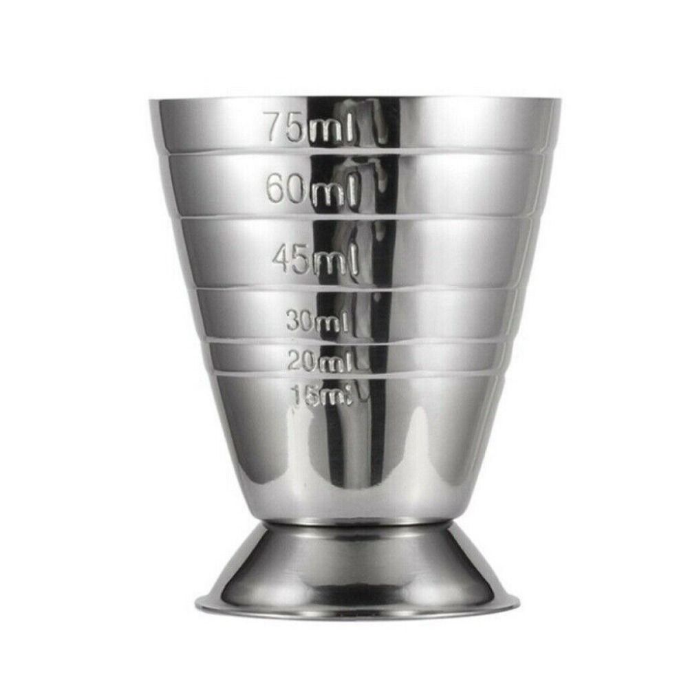 75ML Stainless Steel Measure Cup Jigger Shot Drink Spirit Mixed Cocktail Beaker