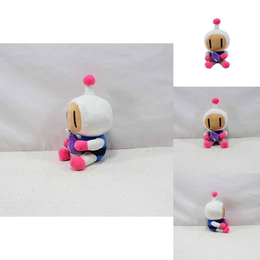 Delightful Bomberman Plush Doll Featuring Soft Coral Fleece Fabric Ideal For Gifts And Decor