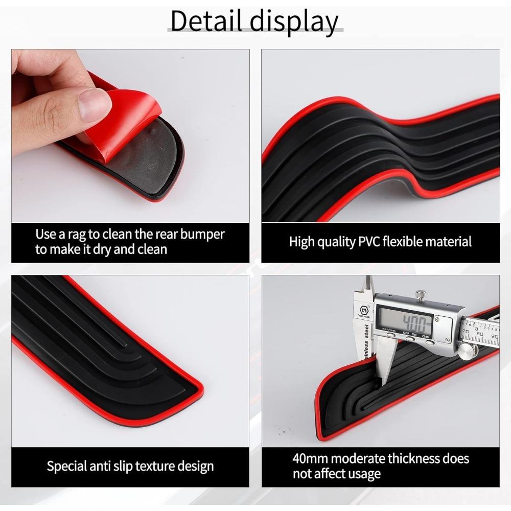 Car Door Threshold Protection, 4PCS Door Edge Step Dust Shield Cover, Car/SUV Universal Rubber Scratch Resistant Exterior Accessories