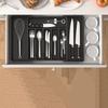 Large Capacity Cutlery Storage Tray Plastic Silverware Drawer Organizer Utensil Tray Set  Spoon