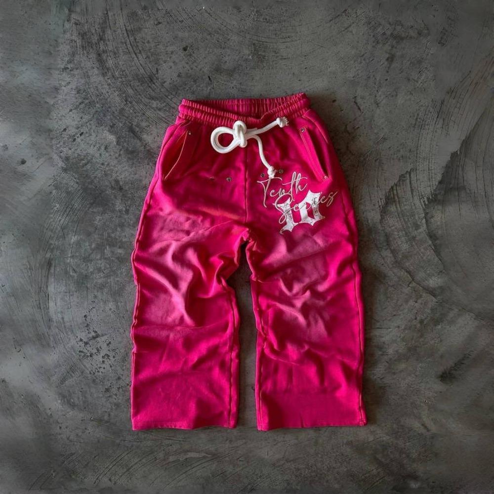 ZYLLO Y2K Новые уличные спортивные штаны Мужские Женские Джоггеры Харадзюку Хип-хоп Графика с буквами Вышивка Штаны оверсайз Готические Повседневные брюки