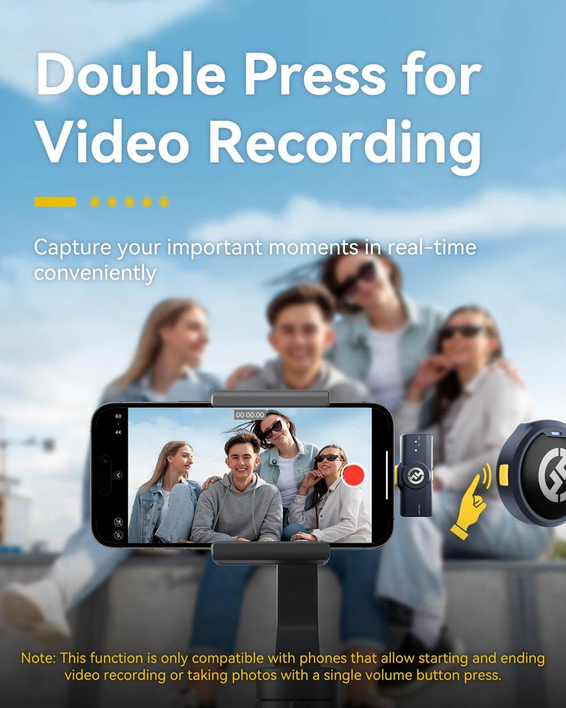 Hollyland Lark M2 Lightning Wireless Microphone, 48kHz/24bit HD Audio, 300m Range, 30H Battery, Noise Cancellation, for iPhone iPad Apple Device