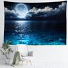 Пляжный лунный ночной пейзаж, гобелен, настенный богемный арт, загадочное волшебство, хиппи, тапиз, домашний декор