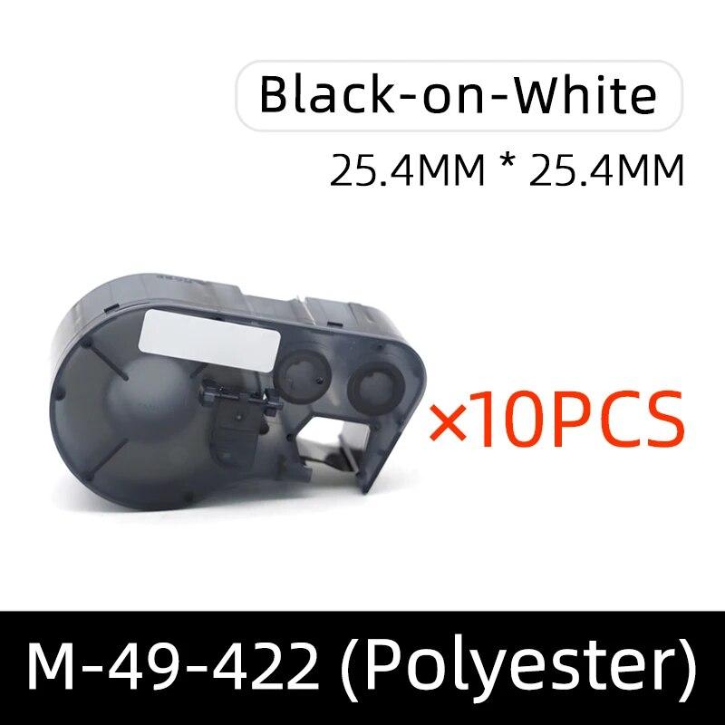 Совместимая лента для этикеток M-47-483/422 M-49-422 M-60-483 BMP-41 BMP-51 Лента для принтера с подключением к ПК BMP-53 Полиэстеровая лента для этикеток 25,4