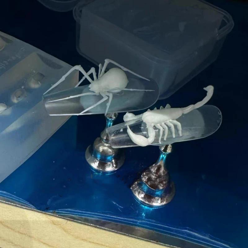 3D Spider Scorpion Silicone Nail Mold DIY Dark Punk Style Soft Stamping Plates Manicure Art Mould Tools Decorations Templates