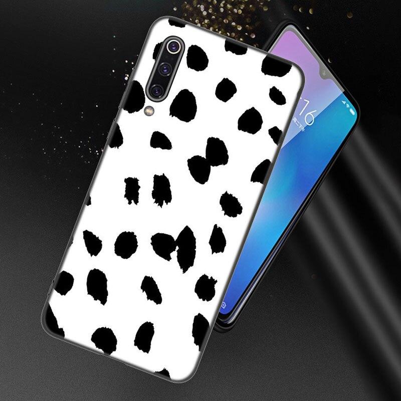 Чехол с текстурой черно-белой далматинской коровы и зебры для Xiaomi Redmi 7 7A 8A 9i 9A 9C 10 10A 10C K20 Note 5 6 Mi 8 9 9T Pro A2 Lite