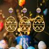 Wall Hanging Egg Suction Cup Light Plastic String Lights Cute Easter Window Lights  Indoor Home