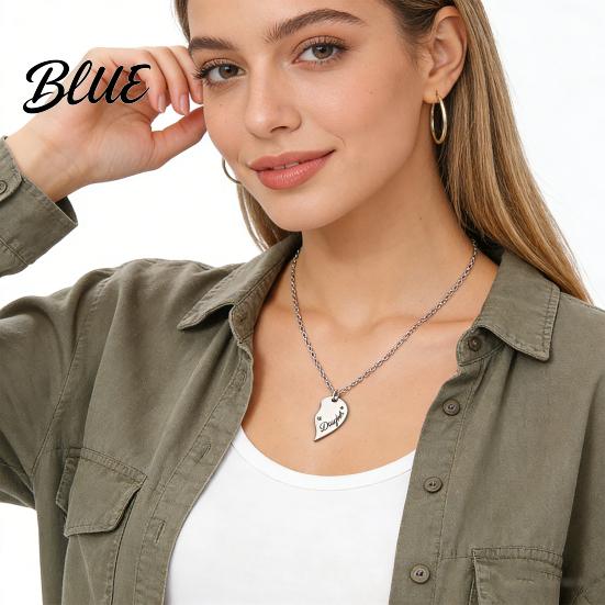 Matching Family Necklaces 1 Pair Necklace Bonds Heart-Shaped Pendant Sentimental