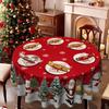 Christmas Tablecloth, Santa Reindeer Snowman Waterproof Tablecloth, Home Store Party Table Coffee Table Decorative Cloth