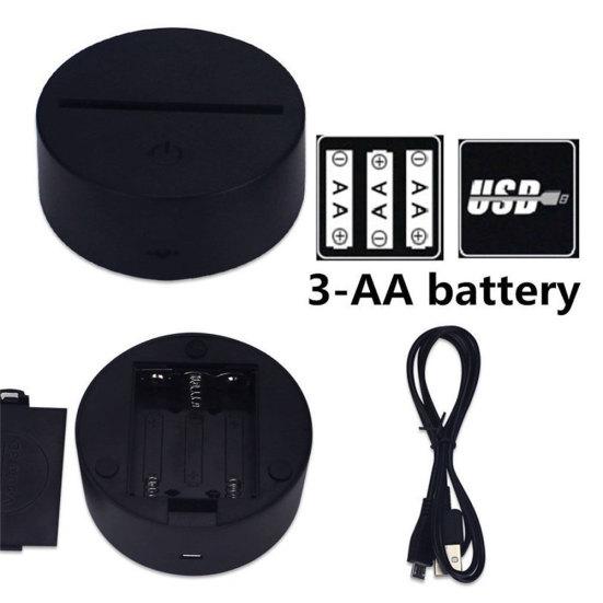 Форма гитары 3D акриловый электрический светодиодный ночник 7 смена цвета Настольная лампа