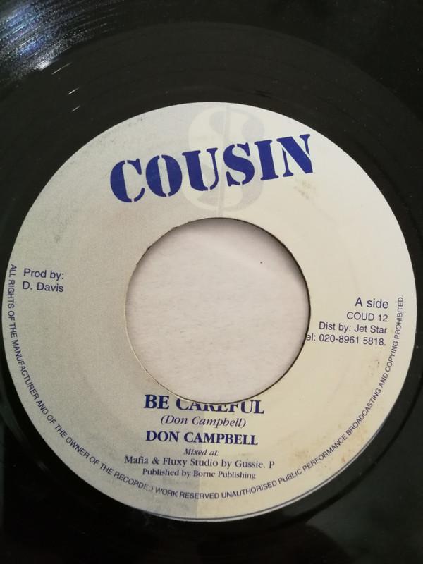 7inch Record DON CAMPBELL - Be Careful COUD12 Cousin UK Reggae, Ska & Dub Used