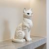 3D-печатная фигурка сидящего кота, ornament, барочная резьба, статуэтка котенка, скульптура, украшение для дома и офиса, подарок для любителей кошек