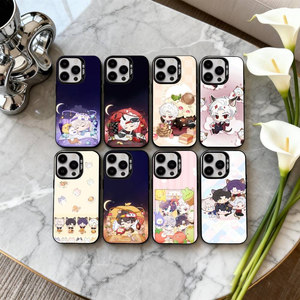 G-Game Милый Любовь И Глубокий Космос Чехол Для Телефона Для iPhone17,16,15,14,13,12,11 Plus,Pro Max Черный Конфетный серебристый чехол для телефона