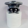 Cute  Raccoon  Toilet   Paper  Holder Playful Bathroom Decor  With  Trash Can  Lid  Cover Unique Gift Idea Funny Home Accessory