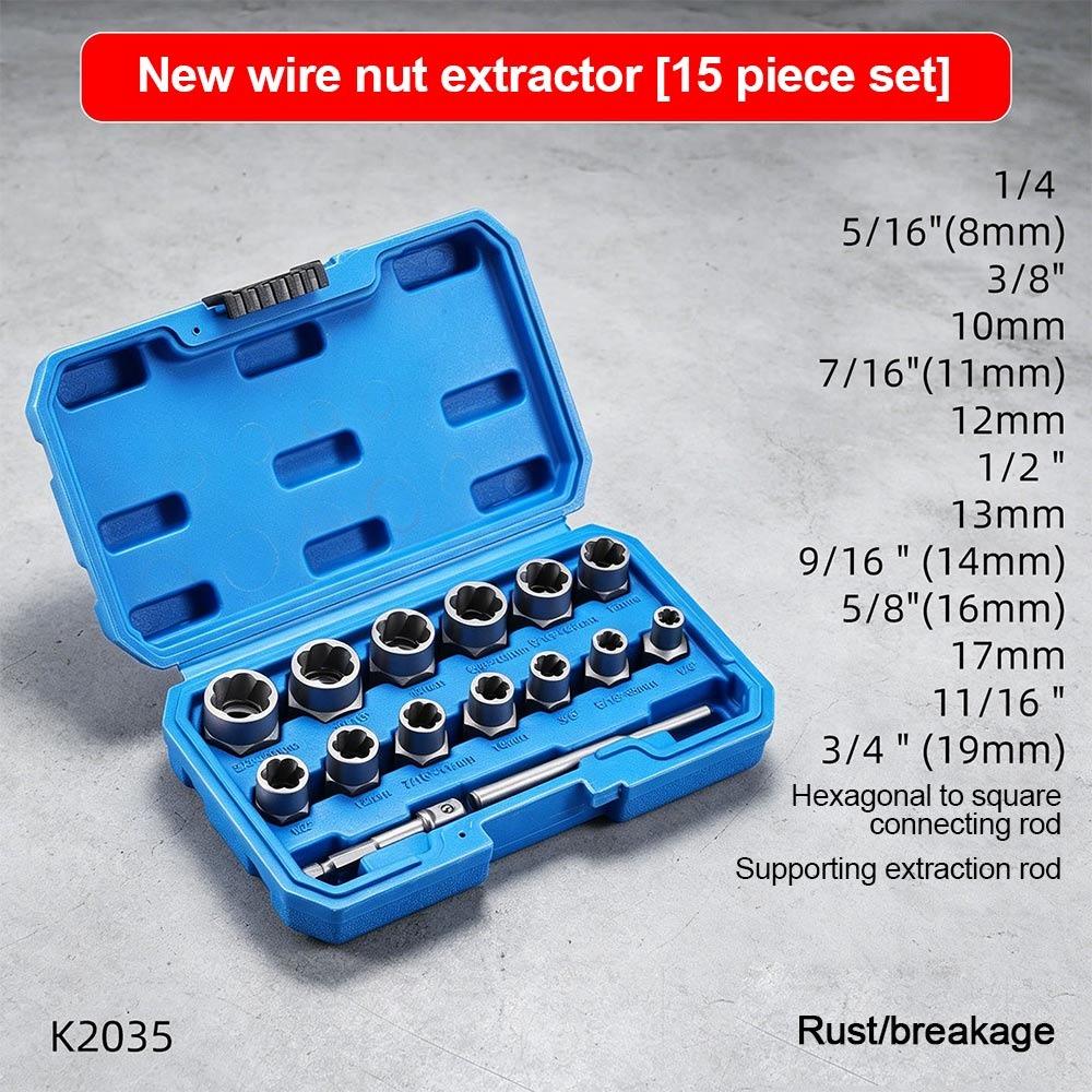 Rust Proof Nut Extractor High Torque Screw Remover Fastener Extractor  Broken Thread Taking