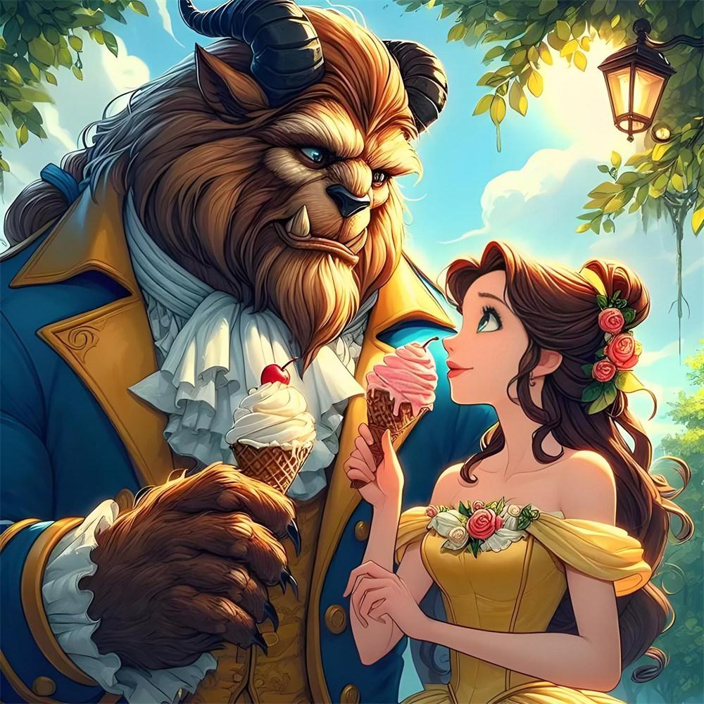 Disney 5D Алмазная живопись Красавица и Чудовище Вышивка крестом Мозаика Набор для украшения дома Наклейка на стену DIY Ручная работа Подарок