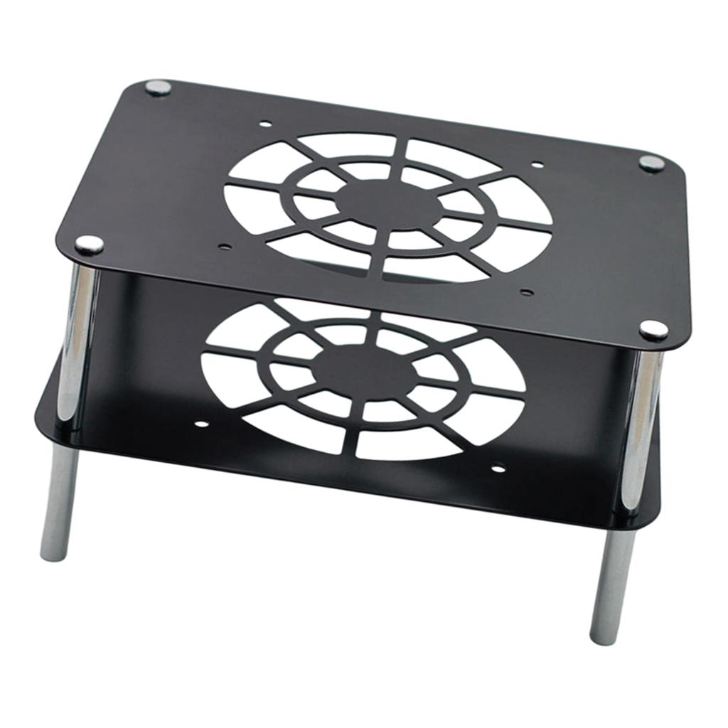Fanless Cooling Stand for Router Premium Aluminum Material Double Tiers Architecture Thermal Management Solution