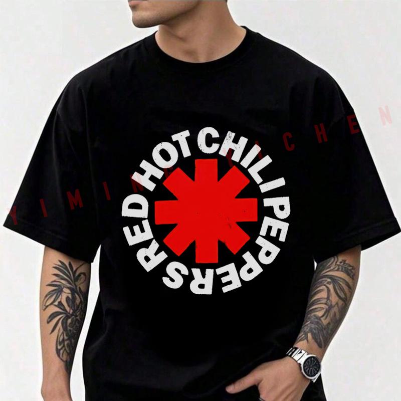 2026 Cotton Casual T-shirt Red Hot Chili Peppers Graphic Motorcycle Tshirt Mens Summer Cycling Sportswear Tops Tee