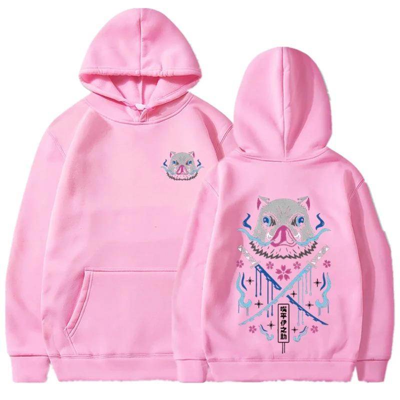 Аниме Худи Иноске Мужские Женские Kimetsu No Yaiba Каваи Манга Толстовки Готика Харадзюку Пуловер с капюшоном Повседневная Уличная одежда