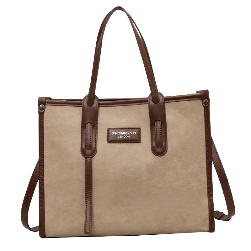 Tote Bag New Autumn and Winter Canvas Bag Crossbody Bag Commuting Students To Class Large-capacity Women's Bag