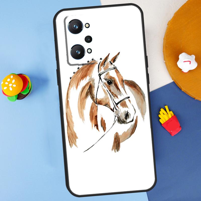 Чехол с рисунком лошади и пони для Realme 11 10 12 13 14 Pro Plus GT 5 6 6T GT7 Pro C61 C53 C51 C21Y C25S C55 C67 C75