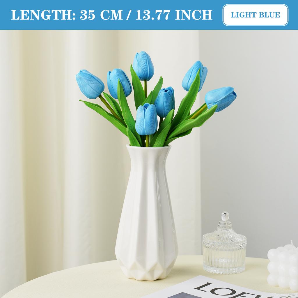 3 шт. Искусственный букет тюльпанов Реалистичные цветы на длинном стебле для свадебного декора сада Домашняя ваза Центральный элемент Подарок на День матери