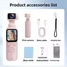 4K High-Definition Handheld Camera with 330° Face Tracking Gimbal Stabilizer 1.72 Inch Touch Screen Digital Cam for Outdoor Vlog