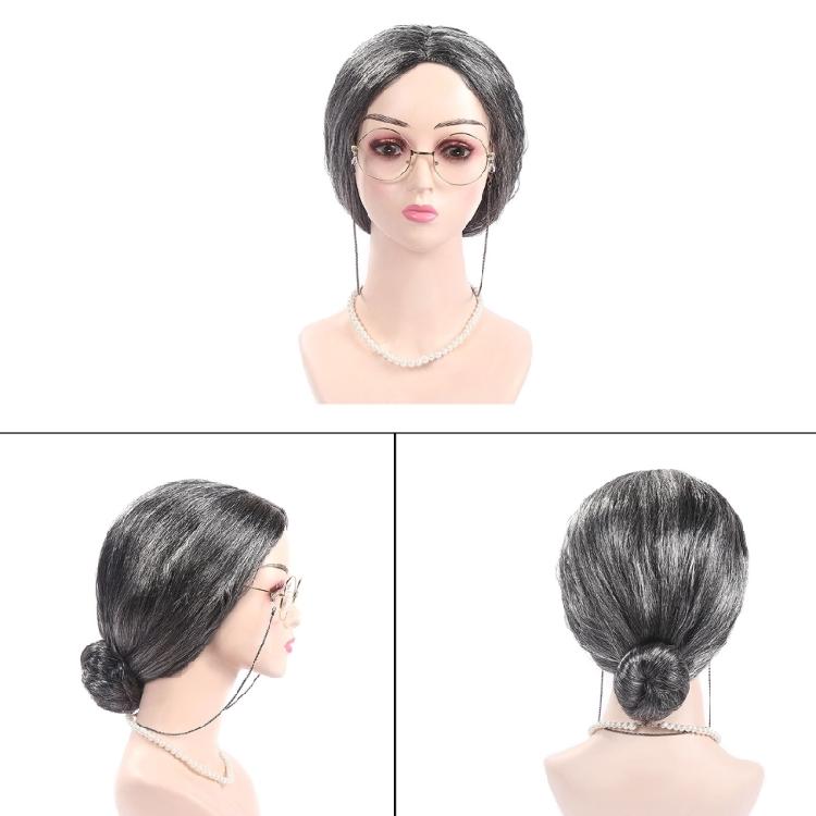 Наряд старушки для переодевания Костюмный набор «100 дней школы» Парик и очки для девочек