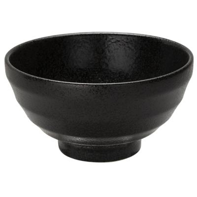 Диаметр риса Mino ware для микроволновой печи, посудомоечная машина, сделано в Японии, миска, тарелка, примерно. 16см, черный, безопасный, безопасен, 132-8045