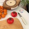 1pc Cute Tomato-Shaped Knife Sharpener with Handle & Non-Slip Base - Durable Plastic Kitchen Whetstone for Knives & Scissors