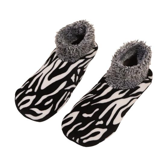 1 Pair Women Leopard Floor Socks Autumn Winter Non-slip Men Women Soft Fluffy Thick