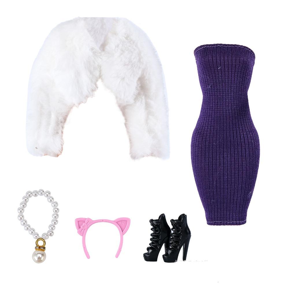 Повседневная одежда для куклы Элегантная одежда Элегантная меховая куртка для кукол BJD 1/6 30 см для кукол 11,5"