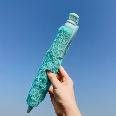 Креативная милая плюшевая ручка розового цвета, уменьшающая давление нажатия, гигантская шариковая ручка для обучения