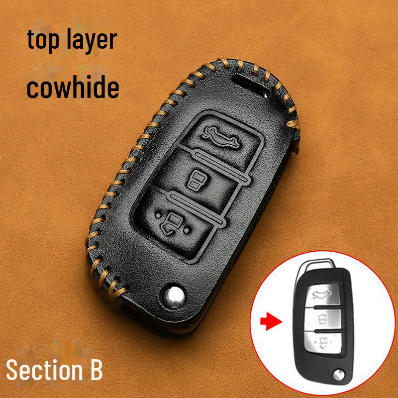 Кожаный чехол для автомобильного ключа для моделей Geely: Xingyue L, Xingrui, Binyue, Boyue L, Haoyue Pro, Dihao GS (24 модели)
